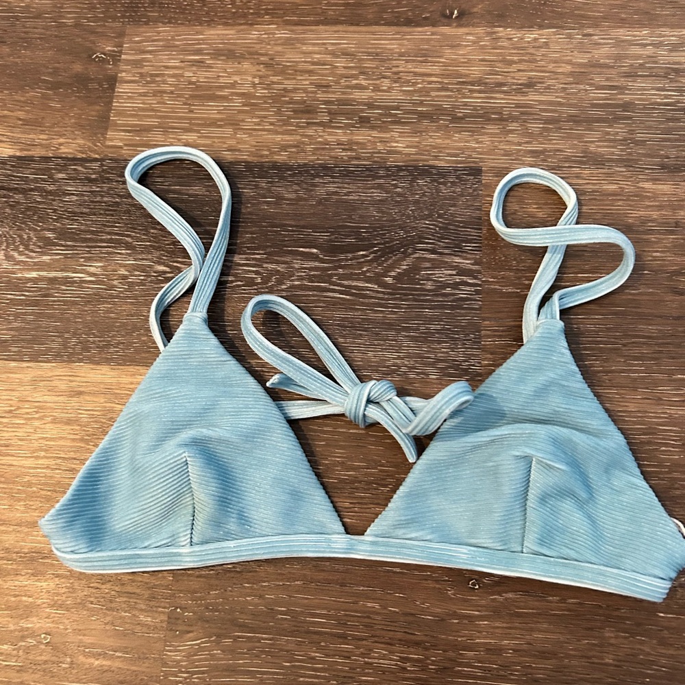 RVCA Light Blue Bikini Top